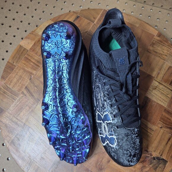 Under Armour Blur Smoke Suede 2.0 Men's Size 9 Football Cleats Black 3027978-001 - Picture 12 of 12